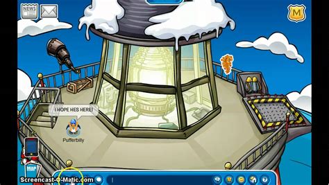 Use pop to lift the boulder up and then use blast to break the wood. Club Penguin *ROCKHOPPER FOUND IN THE TELESCOPE!* - YouTube