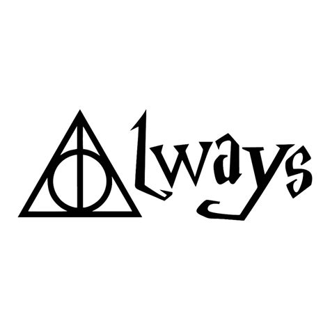 Harry Potter Always Deathly Hallows SVG File PNG File DXF | Etsy