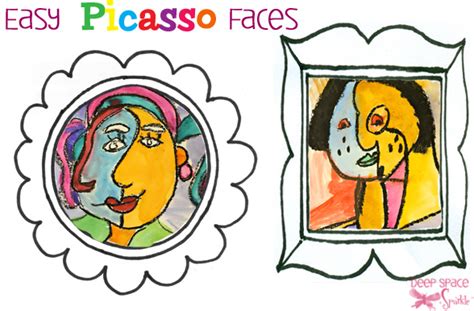 Easy Picasso Faces Art Project Deep Space Sparkle