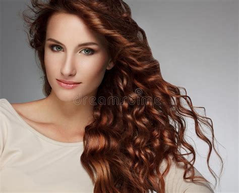 Woman With Beautiful Curly Hair Stock Photo Image Of Hairdressing