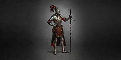 Knight Flamberge Armor Medieval 1550 Yenin Sword