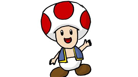 How To Draw Toad Super Mario