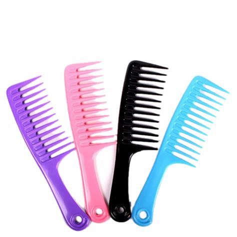 Candy Colors Handgrip Barber Hairdressing Haircut Comb Plastic Wide