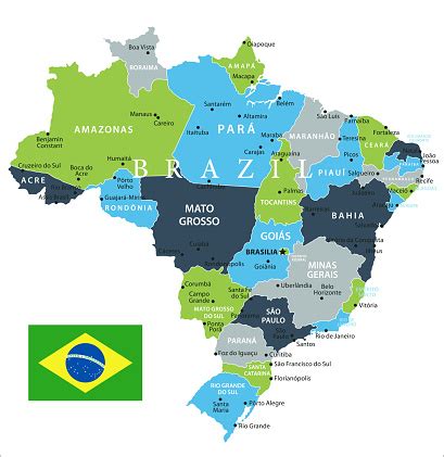 Total and new cases, deaths per day, mortality and recovery rates, current active cases, recoveries, trends and timeline. Karte Von Brasilien Vektor Stock Vektor Art und mehr ...