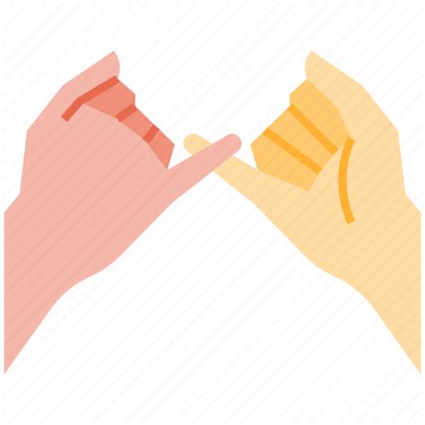 Pinky Promise Hand Gesture Swear Hand In Hand Sign Promise Icon