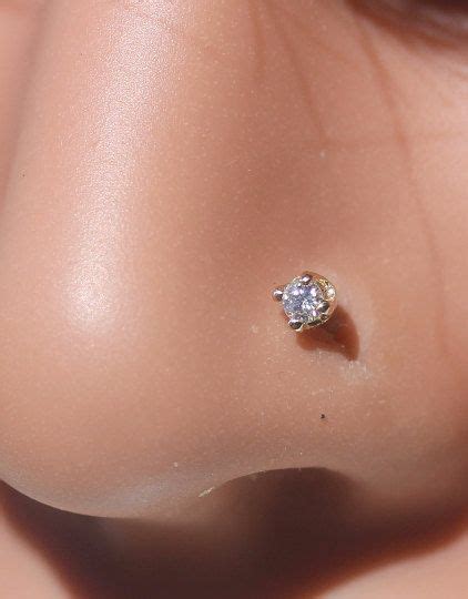 Diamond Nose Stud Genuine Gv2 2mm Twist Screw By Myhoopjewelry Nose