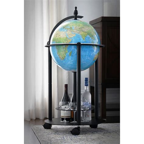 Empire Bar 16 Blue Illuminated Raised Relief Floor Replogle Globes