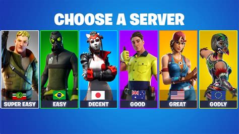 Ranking All Fortnite Servers From Worst To Best Updated Youtube