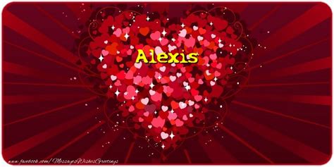 Alexis Hearts Greetings Cards For Love For Alexis