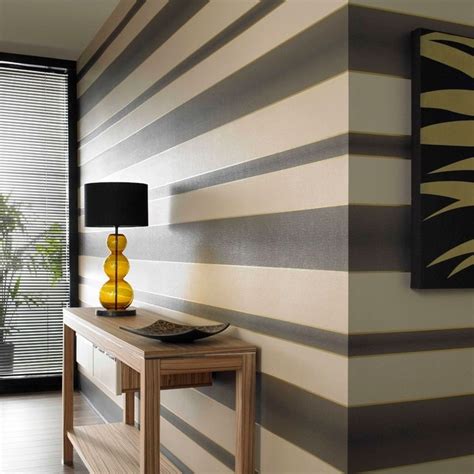 Verve Stripe Wallpaper Contemporary Wallpaper By Graham And Brown