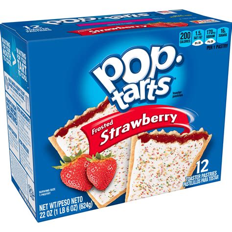 Kellogg S Pop Tarts Toaster Pastries Strawberry Frosted 12 Pastries [22 Oz 1 Lb 6 Oz 624 G