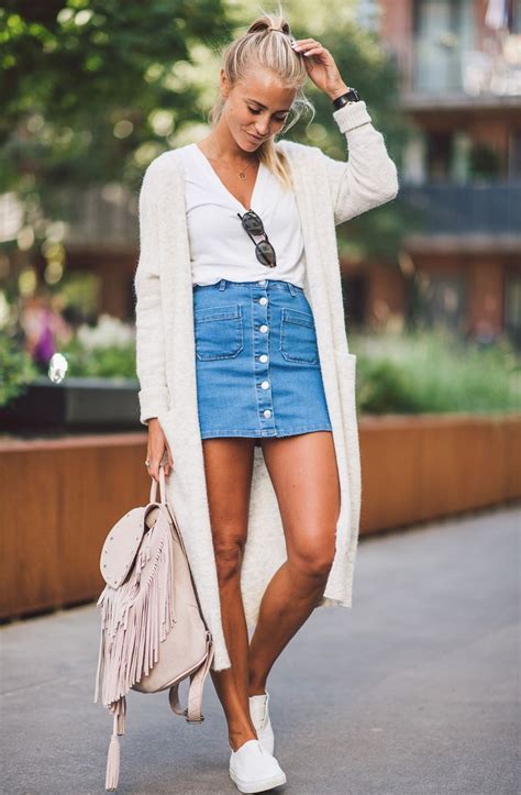 waysify on twitter casual summer outfits jean skirt outfits denim skirt