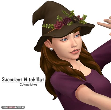 Succulent Witch Hat Sims 4 Sims 4 Characters Sims 4 Tattoos