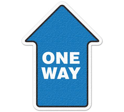 One Way Floor Sign Instructional Traffic And Road Guide