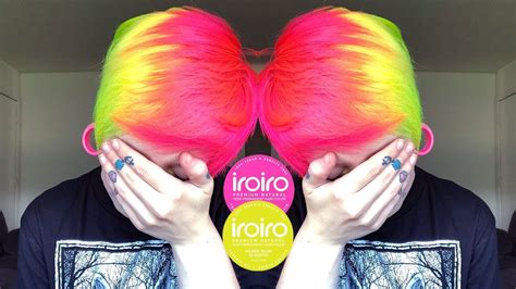 Dying My Hair Pink Yellow Using Iroiro Youtube