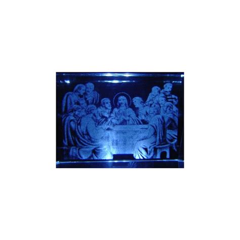 12 Wholesale 3d Laser Etched Crystal The Last Supper At