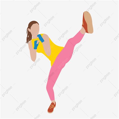 Practice Clipart Transparent Background Girl Practicing Boxing Boxing