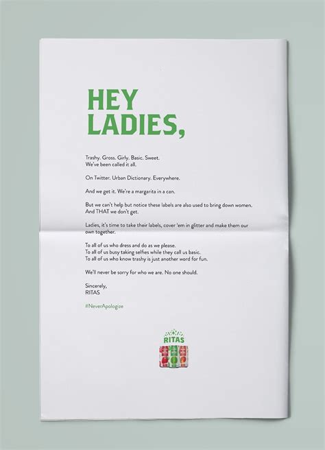 Lime A Rita Took Out A New York Times Ad To Call Out Sexist Remarks