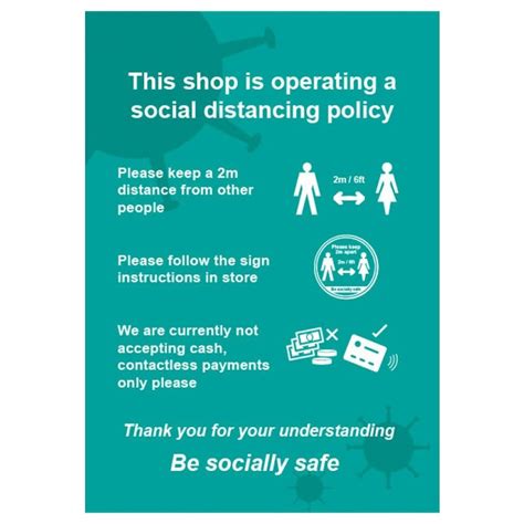 This Shop Is Operating A Social Distancing Policy C Guidance Poster Rsis