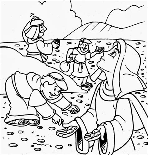 They can serve as a great take home activity. moses manna - Google Search | Bible coloring pages, Bible ...