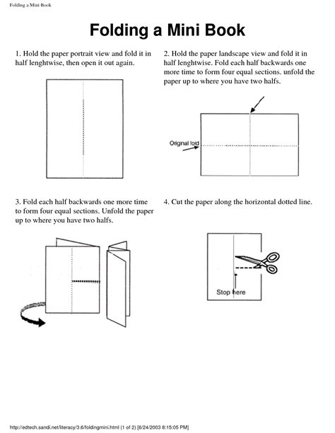 Foldables Templates Folding A Mini Book Folding A Mini Book Hold