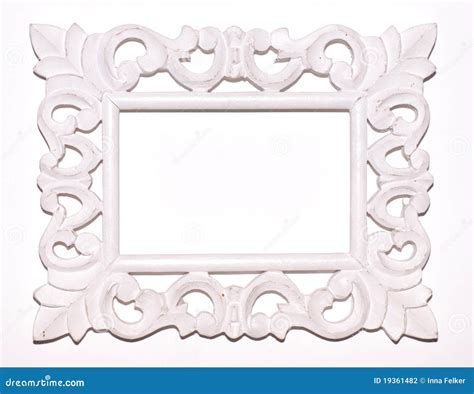 Vintage White Picture Frame Stock Photography Image 19361482