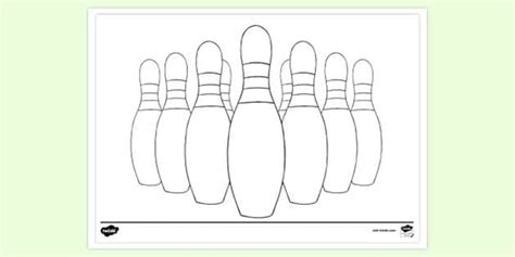 Free Bowling Pin Colouring Page Colouring Sheets