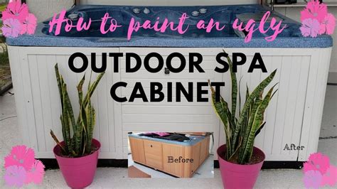 How To Paint A Resin Spa Hot Tub Cabinet Decorsauce Youtube