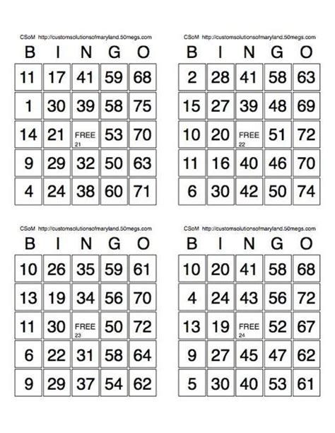 Printable Bingo Card Pattern Free Printable Bingo Cards Bingo Cards