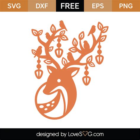 Free Whimsical Reindeer SVG Cut File - Lovesvg.com
