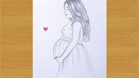 how to draw pregnant lady pencil drawing gali gali art youtube