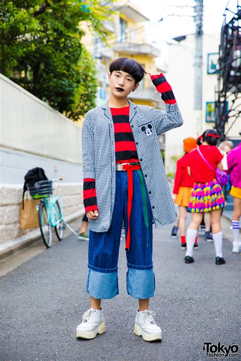 Maybe you would like to learn more about one of these? Harajuku Boy in Black Lipstick w/ Plaid Mickey Mouse Coat ...