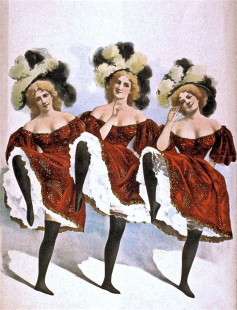 Free Vintage Clip Art 3 Dancing Show Girls The