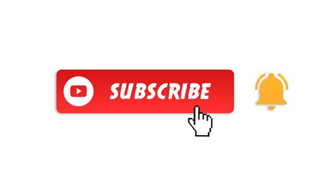 Subscribe Button With Hand Cursor And Bell Icon Free Png 19767861 Png