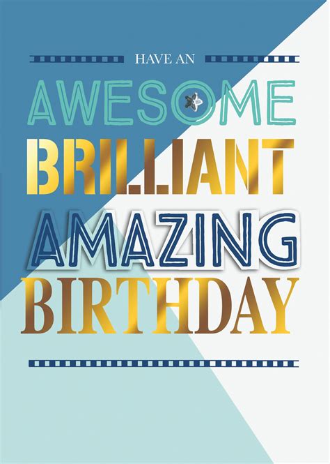 Awesome Brilliant Amazing Birthday Greeting Card Cards