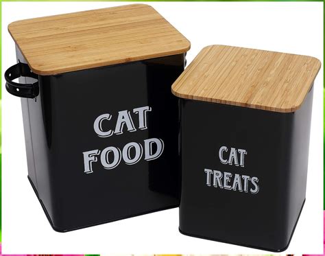 Cat Food And Treats Containers Set With Scoop For Cats Or Dogs Tight