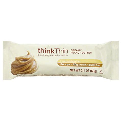 Thinkthin High Protein Bar Creamy Peanut Butter 20g Protein 10 Ct