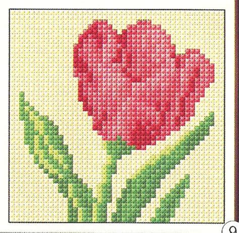 Tulip Cross Stitch Pattern Flower Cross Stitch Pattern Spring Flowers