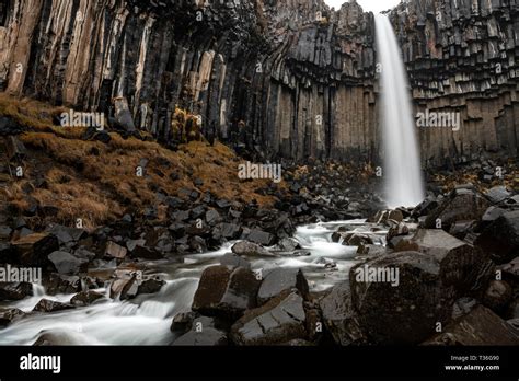 Svartifoss Waterfall Skaftafell Iceland Waterfall Waterfalls National