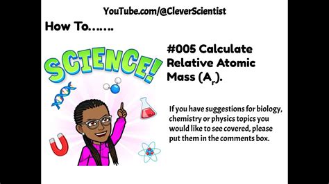 005 How To Calculate Relative Atomic Mass Youtube