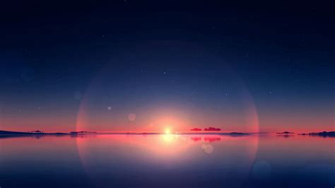 Sunrise Sea Anime Horizon Scenery Sky Stars 4k 174 Wallpaper