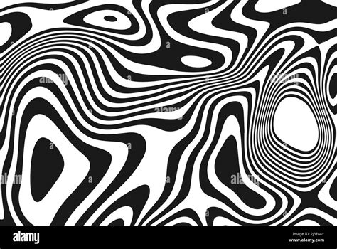 Black And White Abstract Striped Background Optical Illusion Smooth