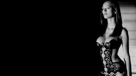 Wallpaper Fashion Lingerie Ernovlaska Beauty Woman Darkness Black And White Monochrome