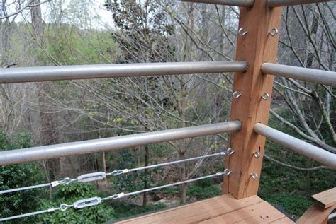 How much do modern cable railings rails? DIY tension cable railing 3 | outdoor dreams | Pinterest