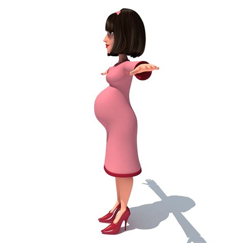 Cartoon Pregnant Woman 3d Model Clipart Best Clipart Best