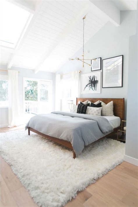 Spacious And Airy Bedroom Vaulted Shiplap Ceilings