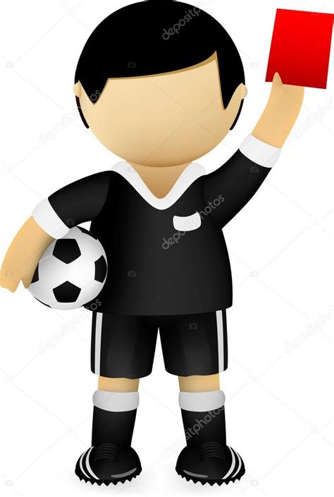 Vector: arbitro | tarjeta de fútbol árbitro mostrando rojo — Vector de