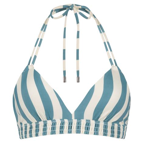 Beachlife Bella Stripe Padded Triangle Bikinitop Annadiva