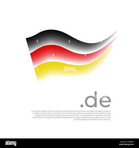 German Flag Stripes In Colors Of Flag Of Germany On A White Background
