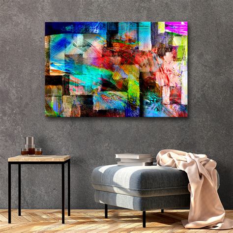 Details Zu Abstrakt Leinwand Deko Bild Xxl Wand Bilder Bunt Kunstdruck